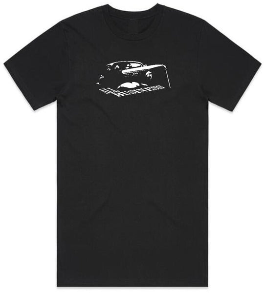 K-Diller® Melbourne Australia Mens T Shirt - Black, Modern Fitted, Crew Neck, Short Sleeve, All Business, Car Graphics Tee.