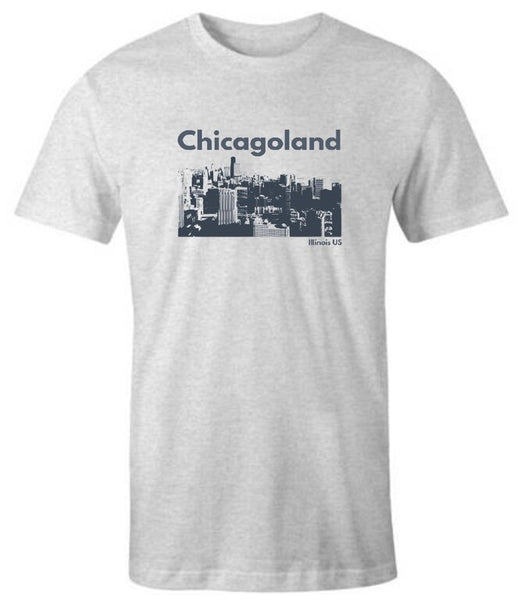 K-Diller® Melbourne Australia Mens T Shirt - Snow Marle, Modern Regular Fit, Crew Neck, Short Sleeve, Chicagoland, Chicago City, Chicago Illinois, Graphic Tee.