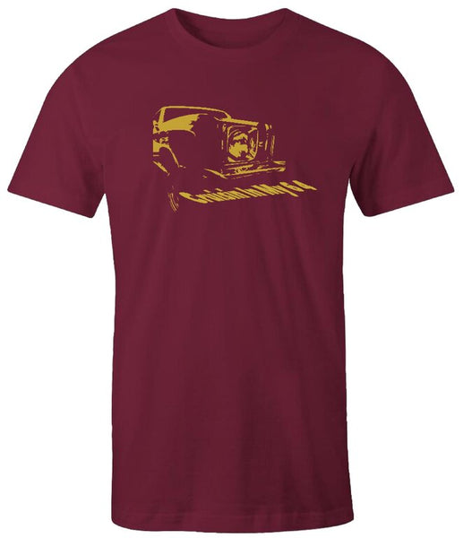 K-Diller® Melbourne Australia Mens T-Shirt, Maroon, Modern Regular Fit, Crew Neck, Short Sleeve, Cruisin In My 64, Car, Hip Hop, Easy-E, Gangster, Graphic Tee.