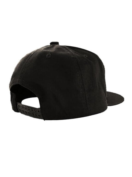 K-Diller® Melbourne Australia Mens Streetwear Premium Cotton Snapback Cap, Classic Structured 6 Panel, OG Flat Peak, Embroidered Logo, Black Hat.