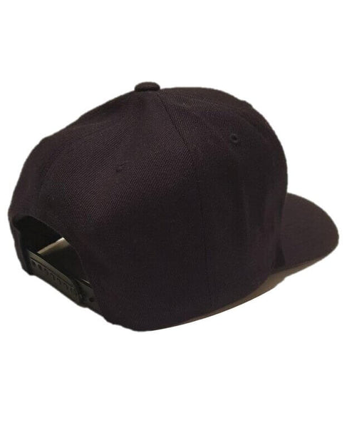 K-Diller® Melbourne Australia Mens Streetwear Premium Wool Blend OG Snapback Cap, Classic Structured 6 Panel, Pre-curved Visor, Embroidered Logo, Black Flexfit Yupoong Hat.